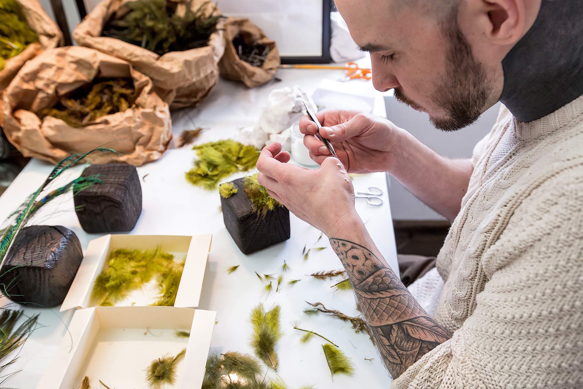 juliencresp_maxime leroy, plumassier