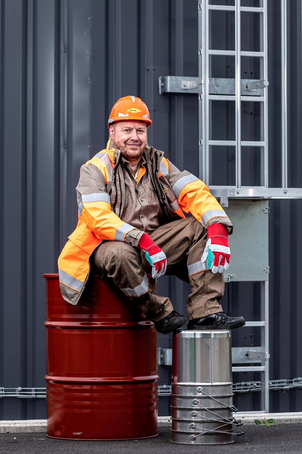 portraits de compagnons du Colas Routes par le photographe Julien CRESP